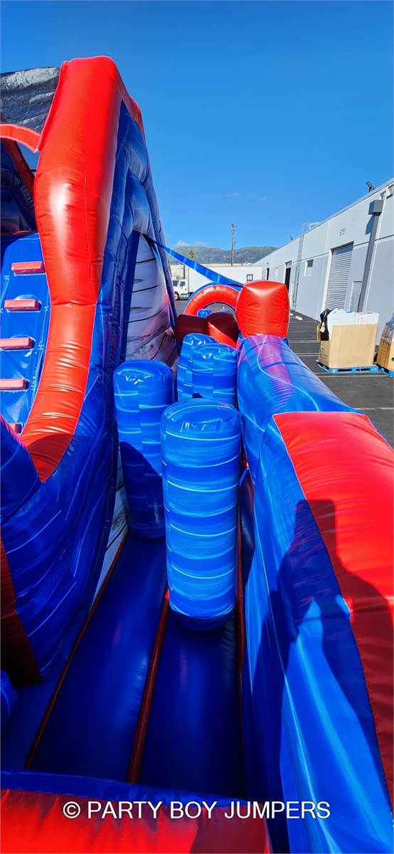 Patriotic Obstacle Course Party RentalsJumpers w/Slide, Water Slides